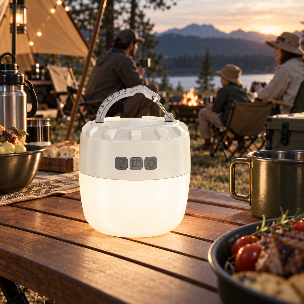 Portable LED Camping Lantern with Adjustable Brightness