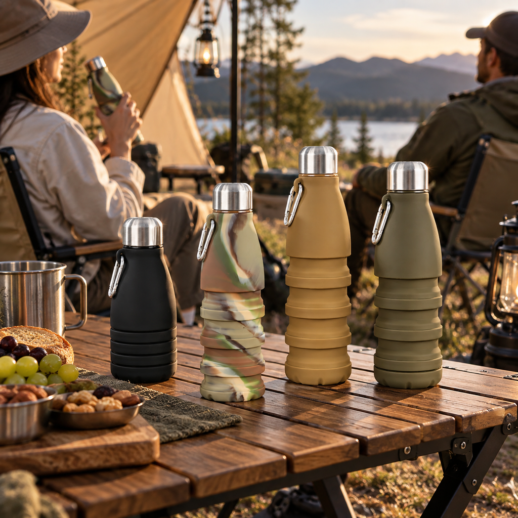 Portable Collapsible Camping Water Bottle