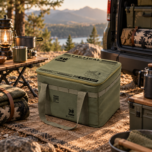 Foldable Camping Gear Storage Box with Hard Top