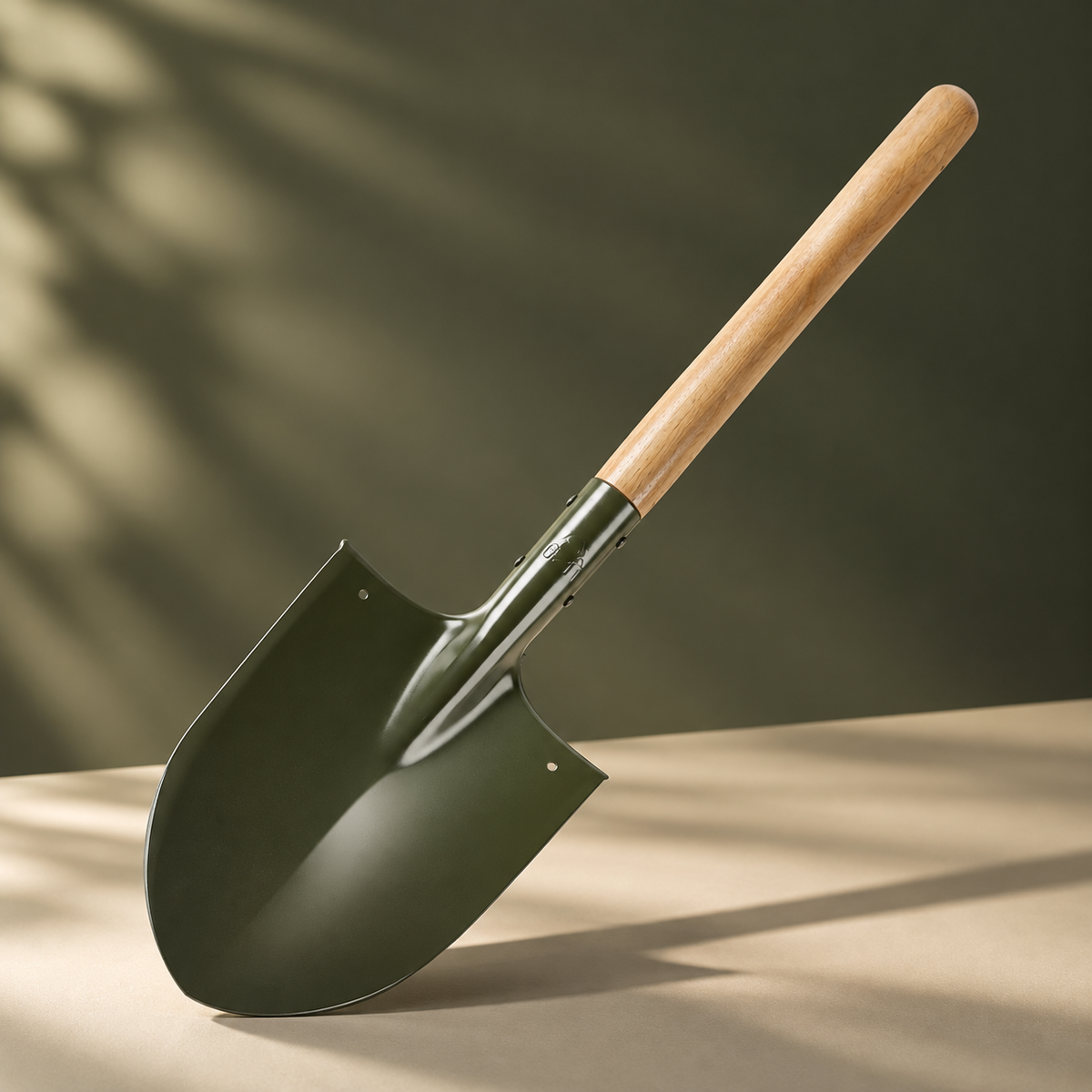 Compact Camping Shovel with Wooden Handle