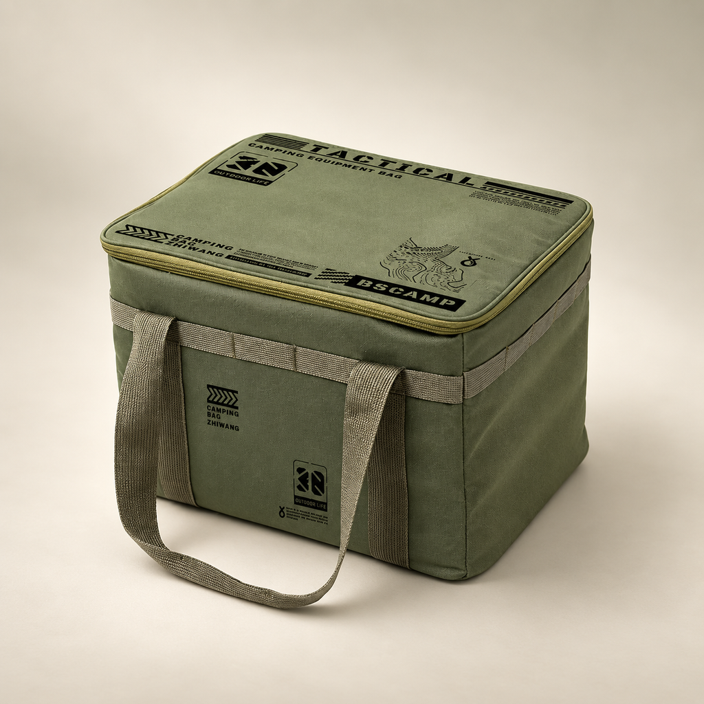 Foldable Camping Gear Storage Box with Hard Top
