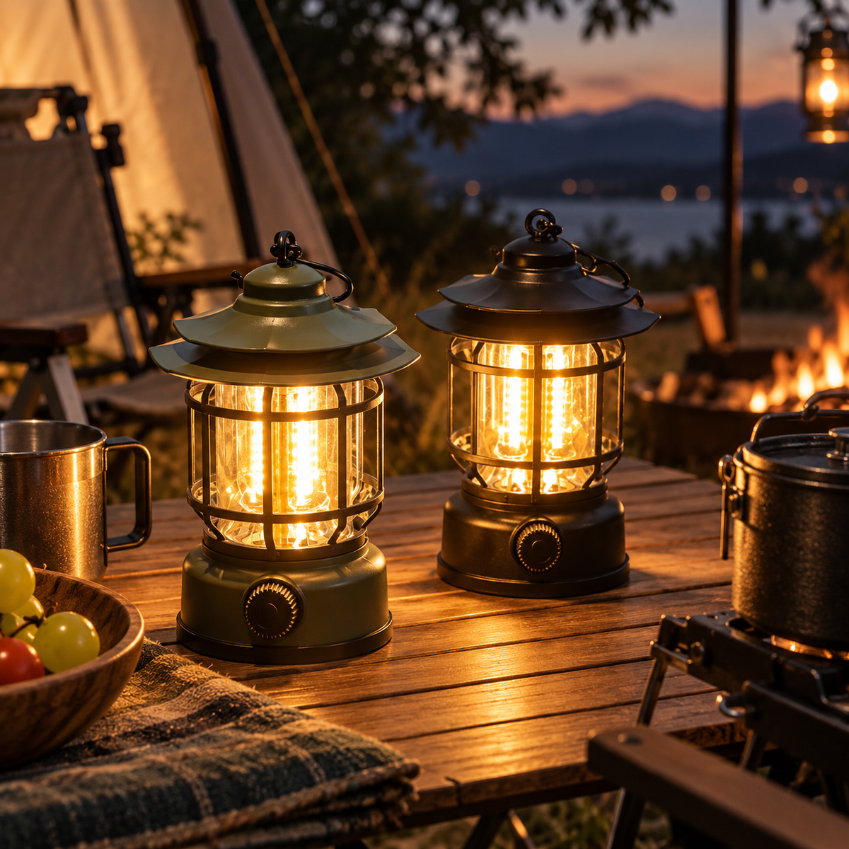 Portable Outdoor Camping Lantern with Adjustable Brightness