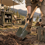 Compact Camping Shovel with Wooden Handle
