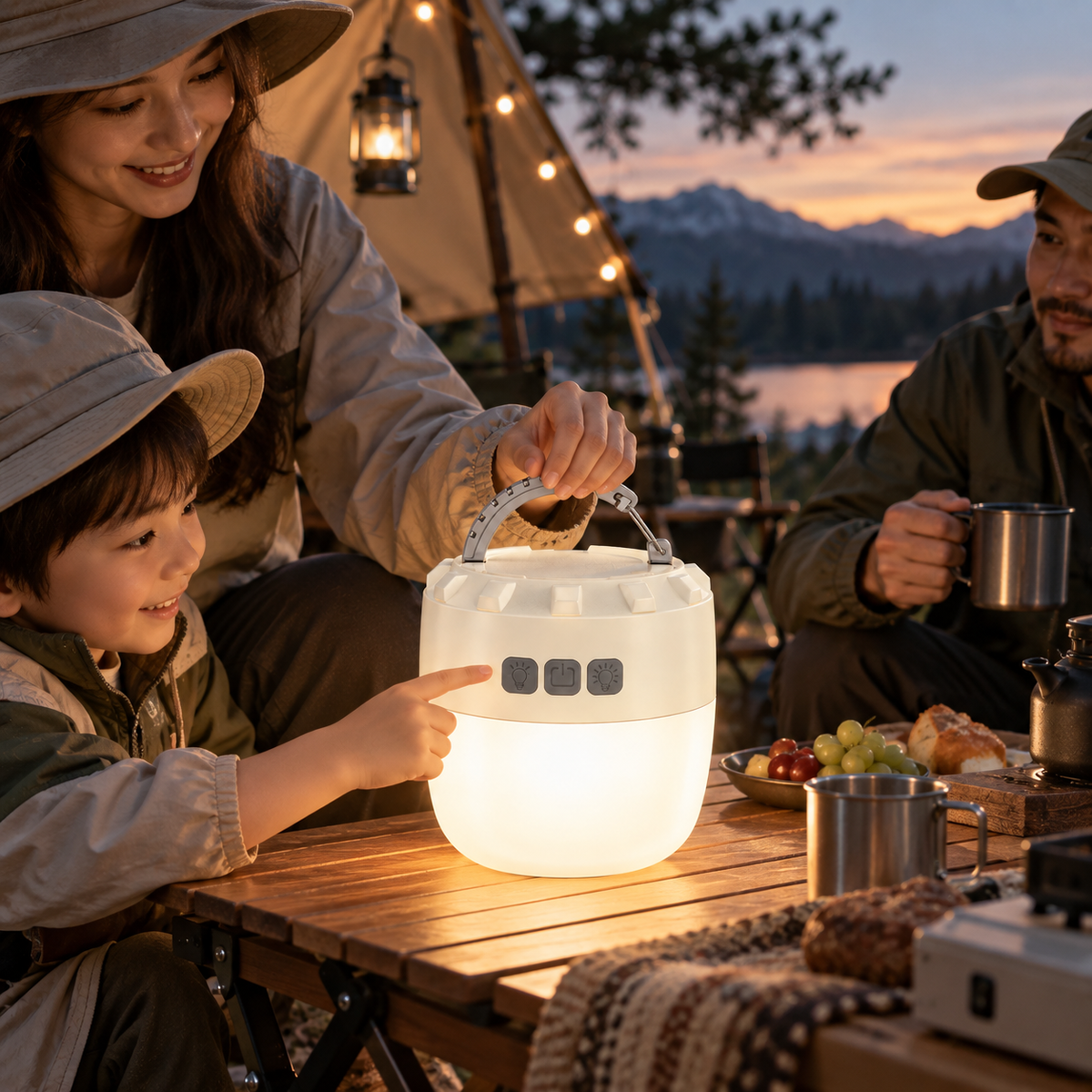 Portable LED Camping Lantern with Adjustable Brightness