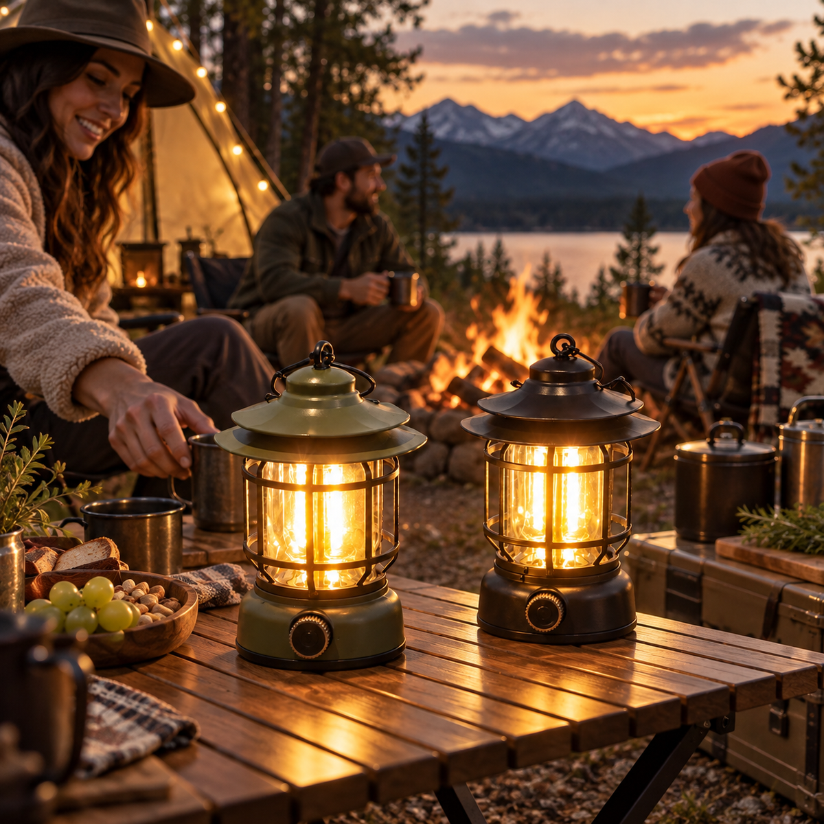 Portable Outdoor Camping Lantern with Adjustable Brightness