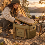 35L Foldable Camping Storage Box with Tabletop